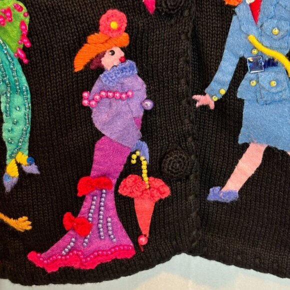 Michael Simon fashionista's through the decade Women's Cotton Cardigan Size XL - Picture 8 of 16